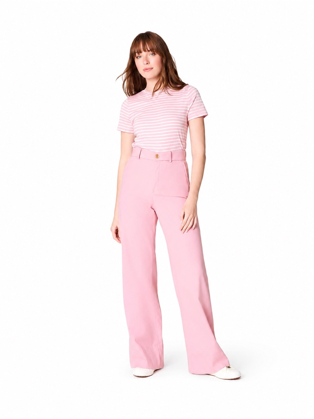 SPANX SPANXsupersmooth Stretch Twill 0959 Wide Leg Pant fleur pink tall medium